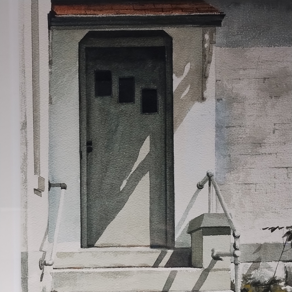 Lighthouse Door by Sherman Groenke Watercolor Painting 18x24 #eshopchicago